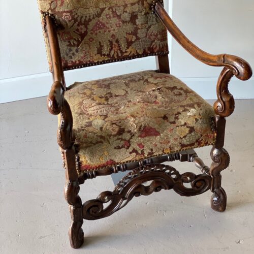 William IV Walnut Carved Armchair - Get The Gusto