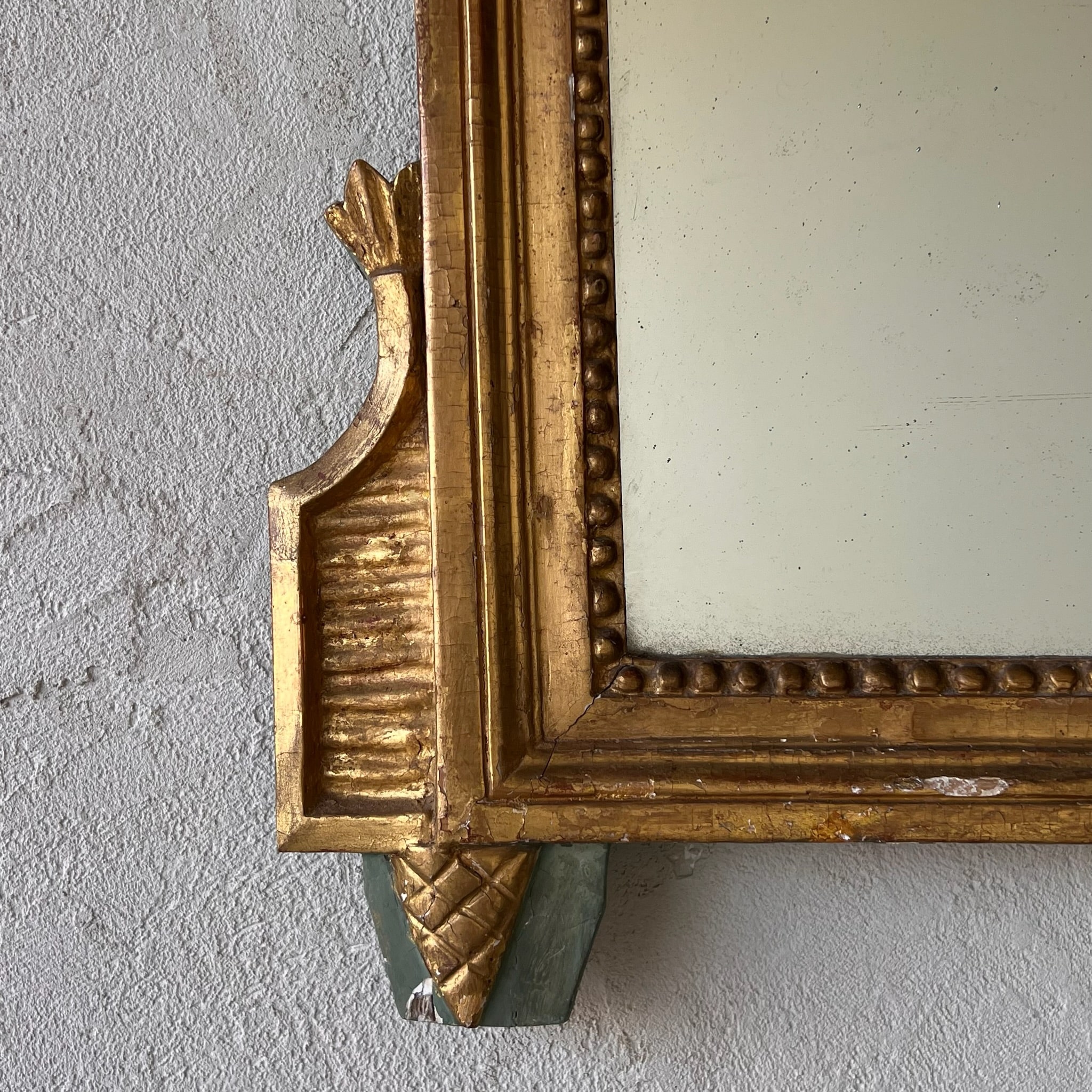 Swedish Painted and Gilt Mirror