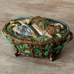 Late 19th C. Minton Majolica Game Dish - Casa Gusto